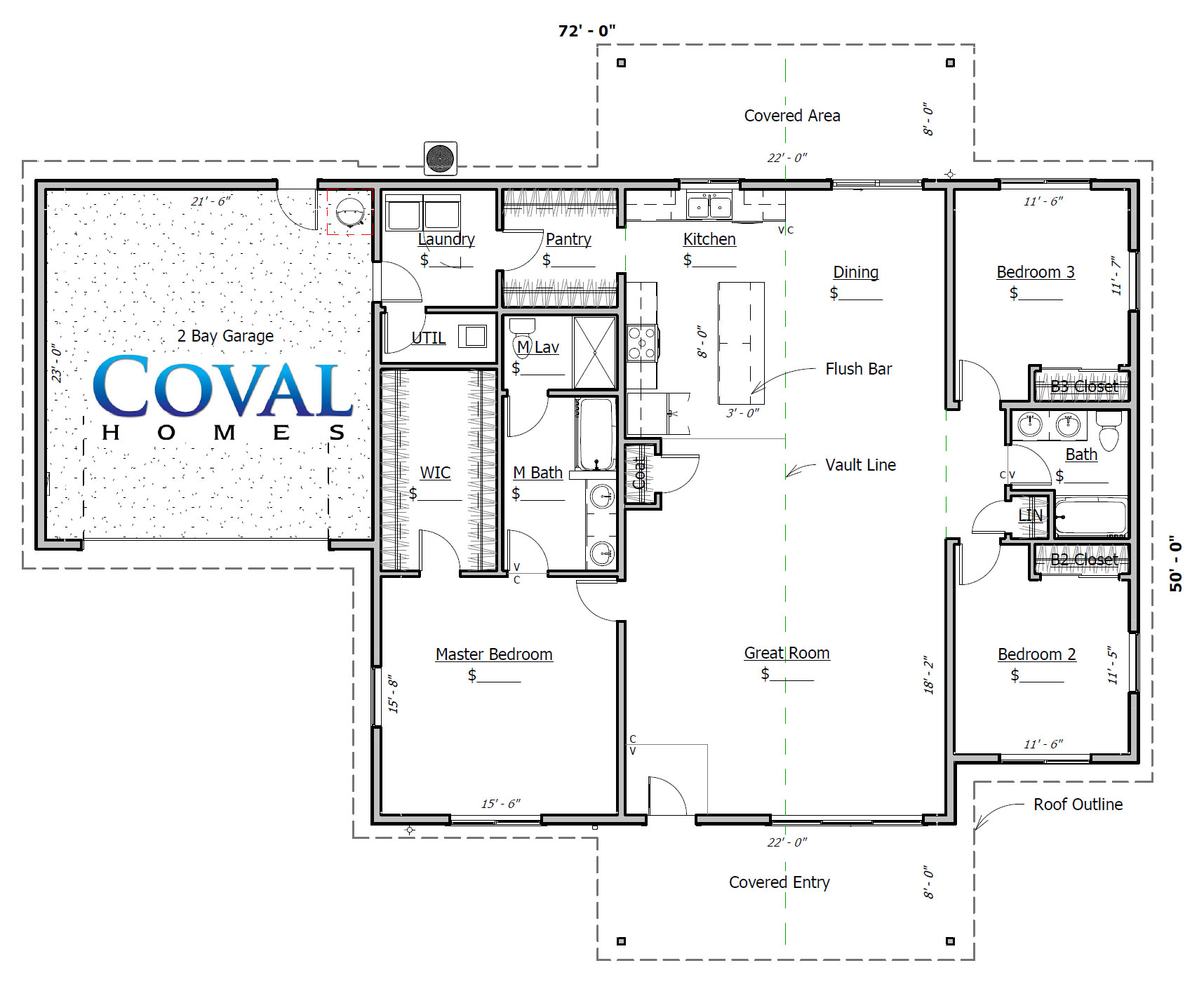 Coval Sitka - 1870 SqFt - 3 Bed - 2 Bath - Featured, 1-Story